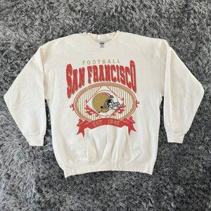 San Francisco 49ers 1946 Sweatshirt, Vintage Style, White, S - 3XL